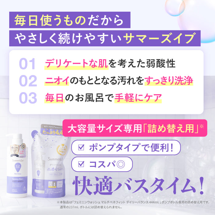 NEW【フェミニンウォッシュ】マルチベネフィット デイリーバランス ＜詰め替え用＞ デリケートゾーンケア商品 サマーズイブ Summer's Eve